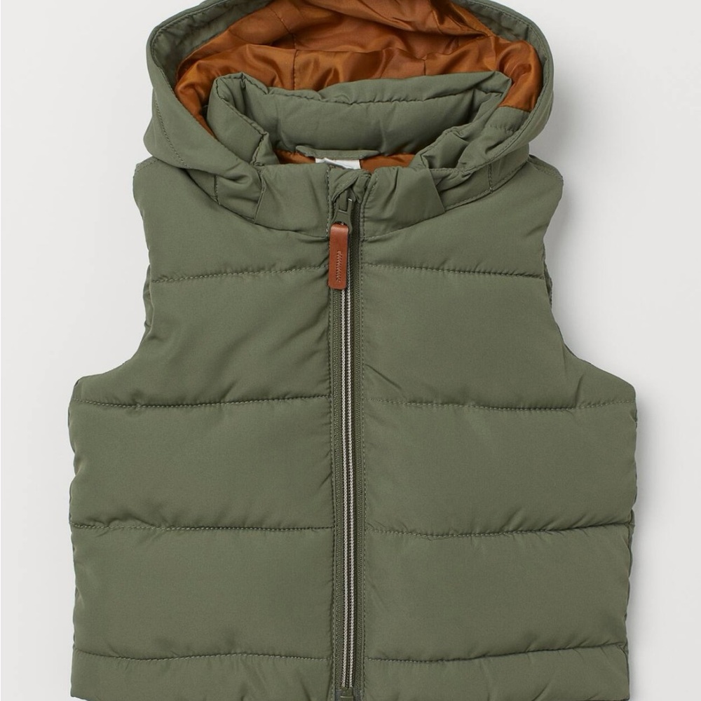 H&M Kids Olive and Brown Puffer Vest